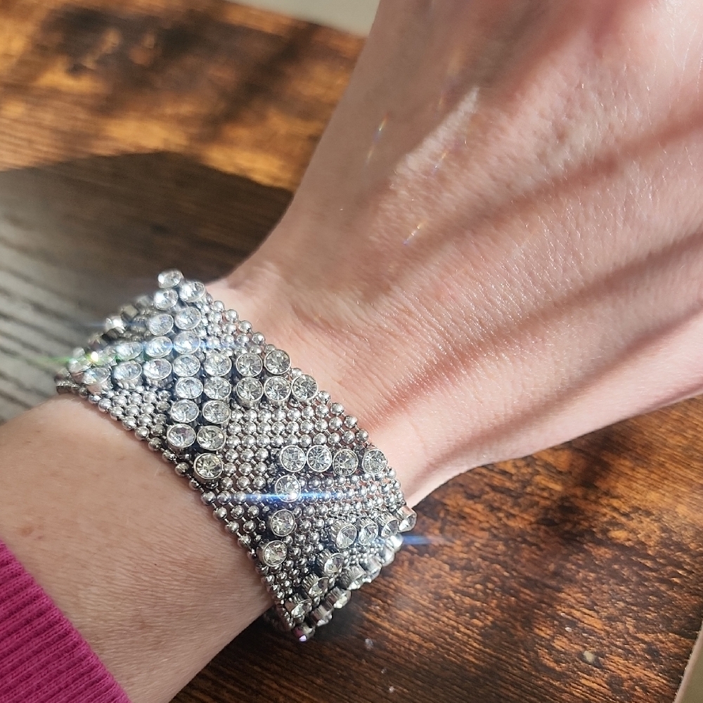 Sparkling Silver Rhinestone Bracelet